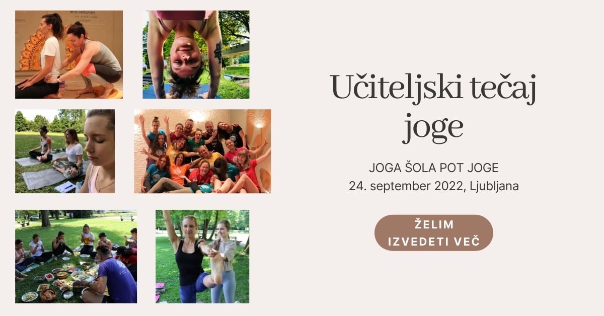 Tečaj za učitelja joge Pot joge 24. SEPTEMBER 2022